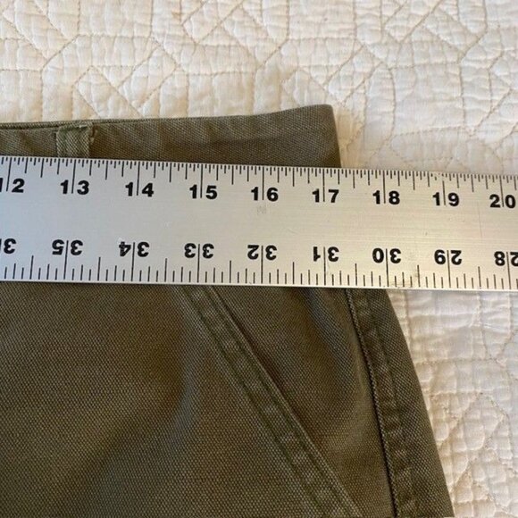 REI Coop Green Canvas Cargo Shorts size 12 Hiking Outdoors Trailsmith - Picture 5 of 10